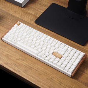 Keychron K4 HE 96% Magnetic Switch Hot-Swap RGB Wireless Keyboard – White (Wood + Aluminium) - Image 2