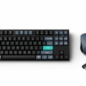 Keychron B33 80% TKL Wireless Keyboard and Mouse Combo – Black/Green - Image 1